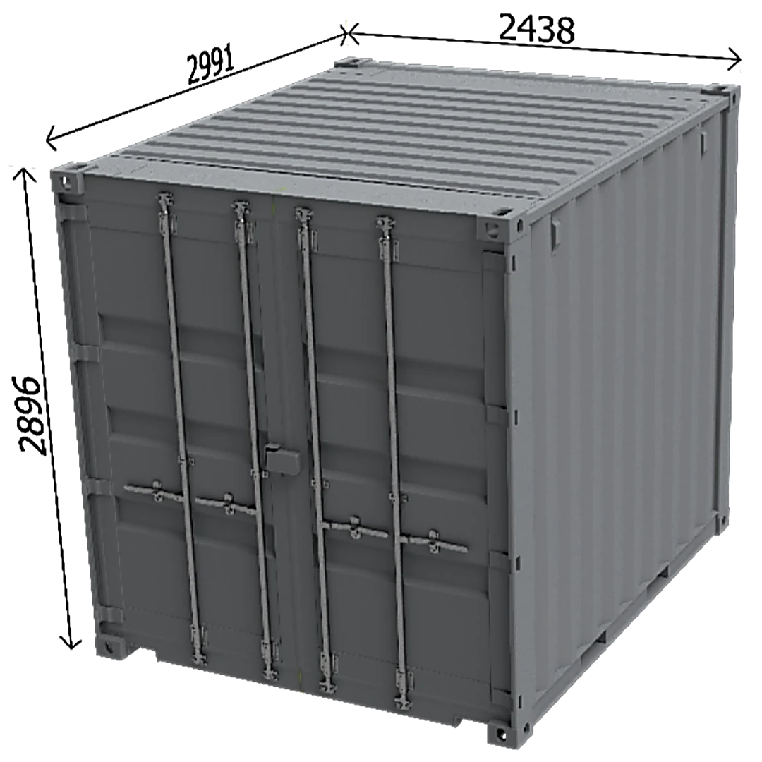 Conteneur 10 Pieds High Cube Open Side — Neuf & Occasion Dimension